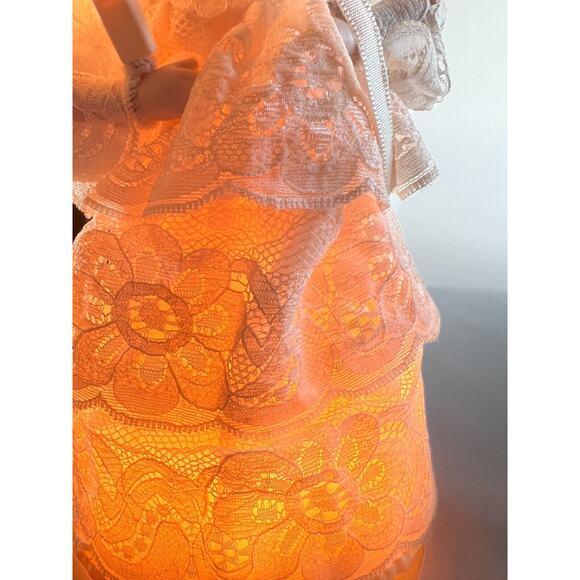 Vintage Lighted Angel Christmas Tree Topper Works Porcelain Face in Original Box - Picture 5 of 16